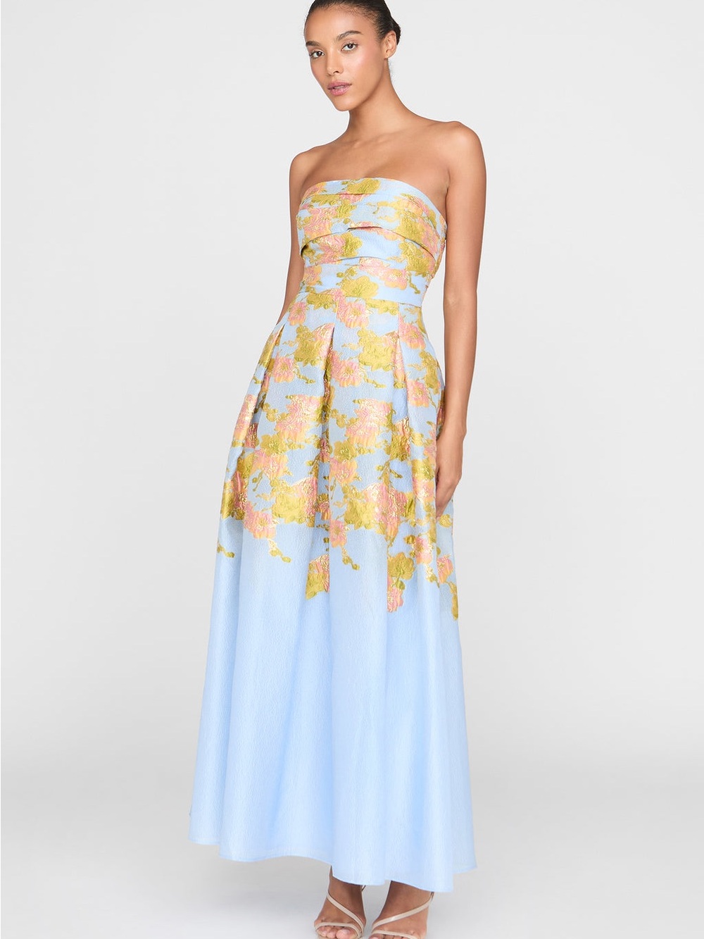 Theia Leia Jacquard Dress Serenity Blue Size 4 NWT - Picture 5 of 13